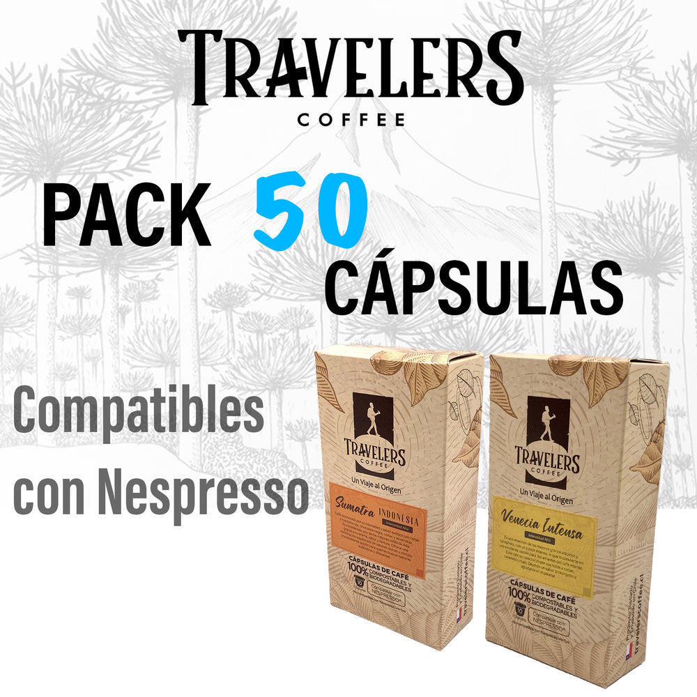 Cafetera Nespresso® más 50 cápsulas compatibles. NESPRESSO