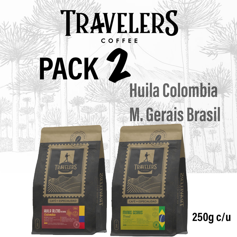Café Pack 2 | Huila Colombia - Minas Gerais Brasil 250g c/u