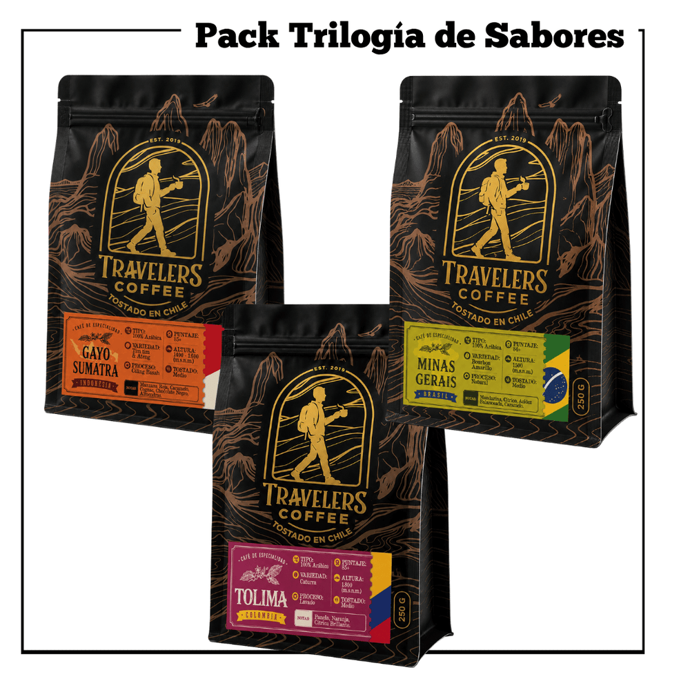 Pack 3 Cafés de Especialidad | Trilogía de Sabores | Travelers Coffee