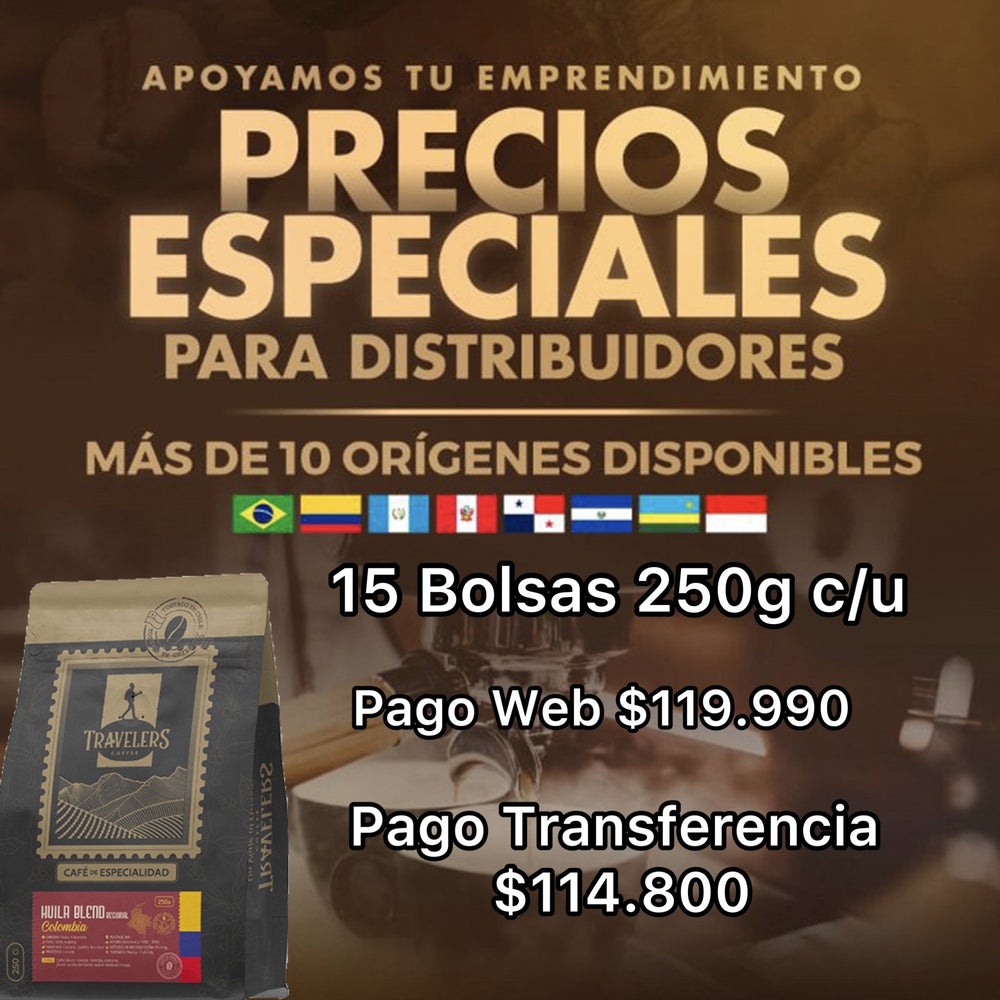 Packs de Café 15 Bolsas de 250g