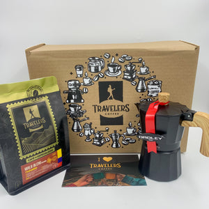 Coffee Box Regalo Cafetera Italiana Dakar 3tz + 250g café a elección